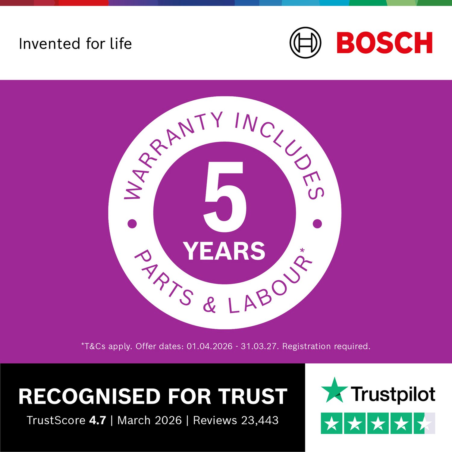 Bosch SMS26AW08G Full Size Dishwasher - White