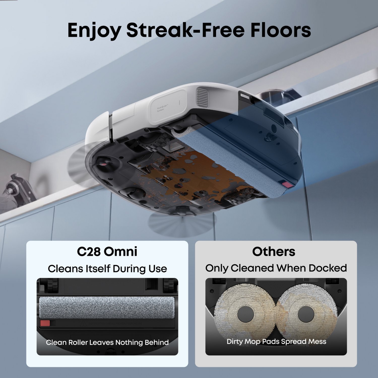 eufy Omni C28 Robot Vacuum & Mop All-in-One Station with Extra Dust Bags