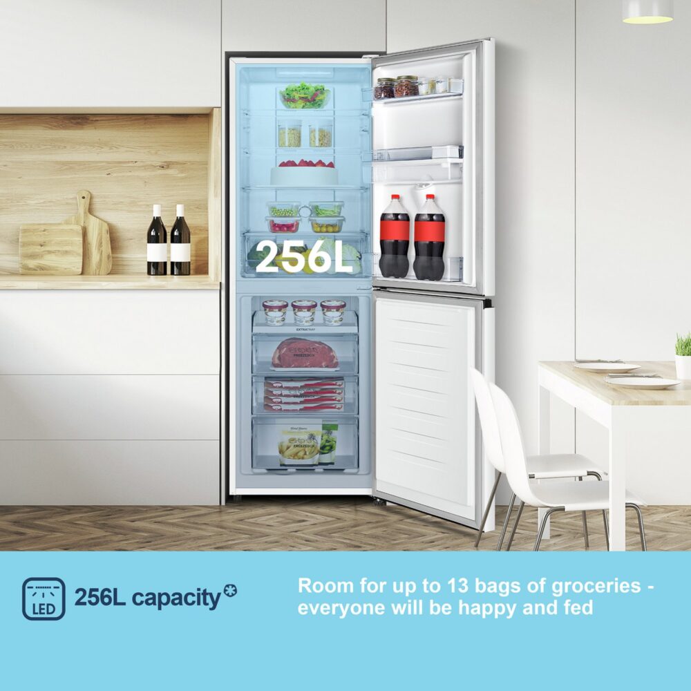 Fridgemaster MC55251DE Freestanding Fridge Freezer - White