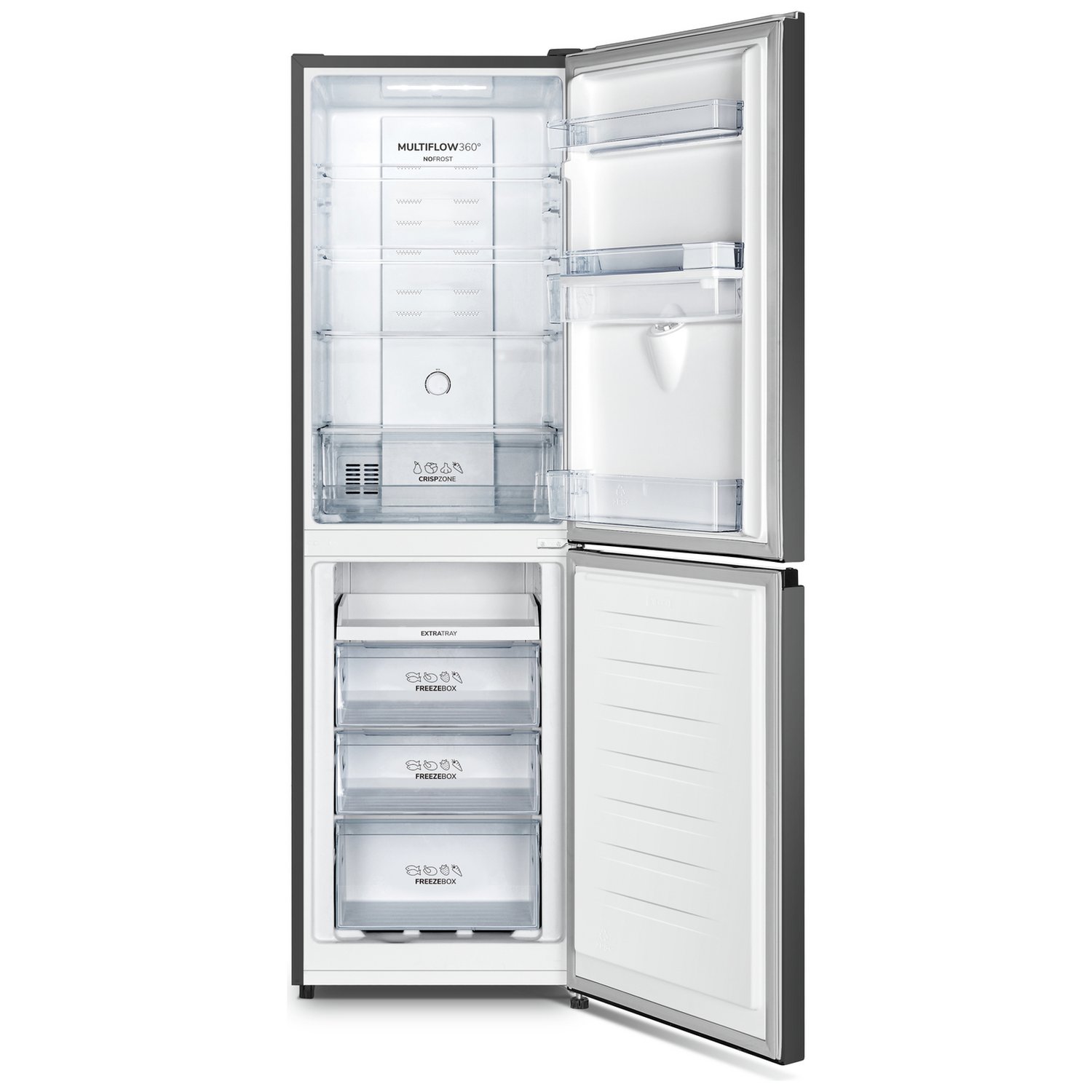 Fridgemaster MC55251DEB Freestanding Fridge Freezer - Black
