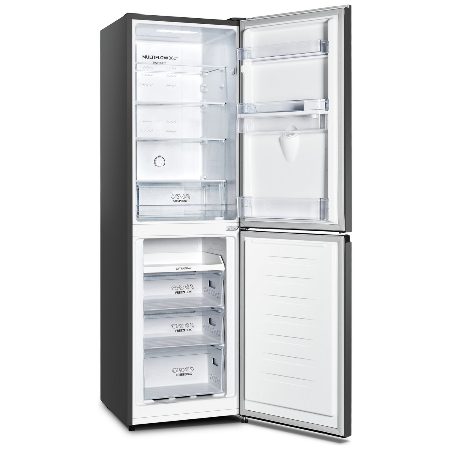 Fridgemaster MC55251DEB Freestanding Fridge Freezer - Black