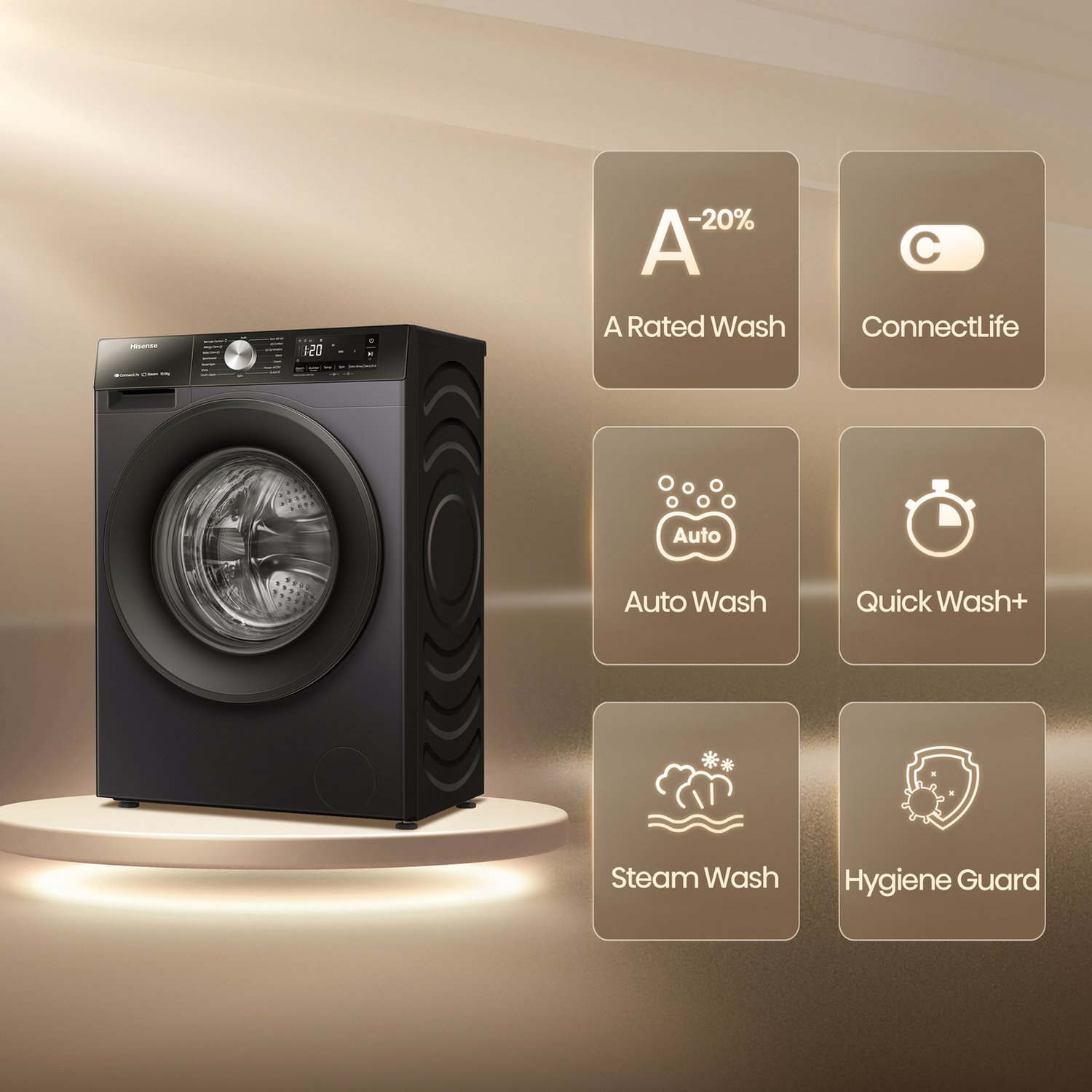 Hisense 3S Series WF3S1043BB3 WIFI 10kg Washing Machine