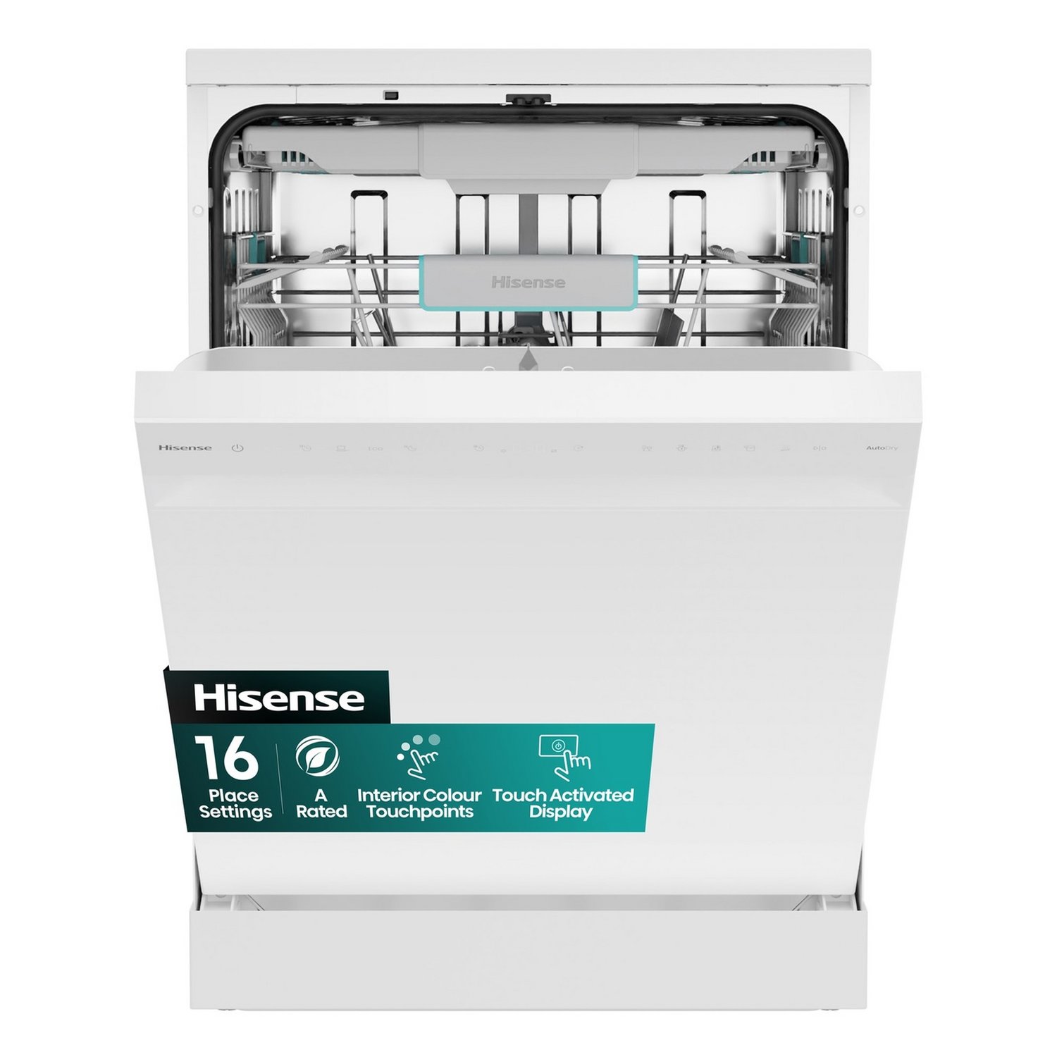 Hisense HS663A90WUK Full Size Dishwasher - White