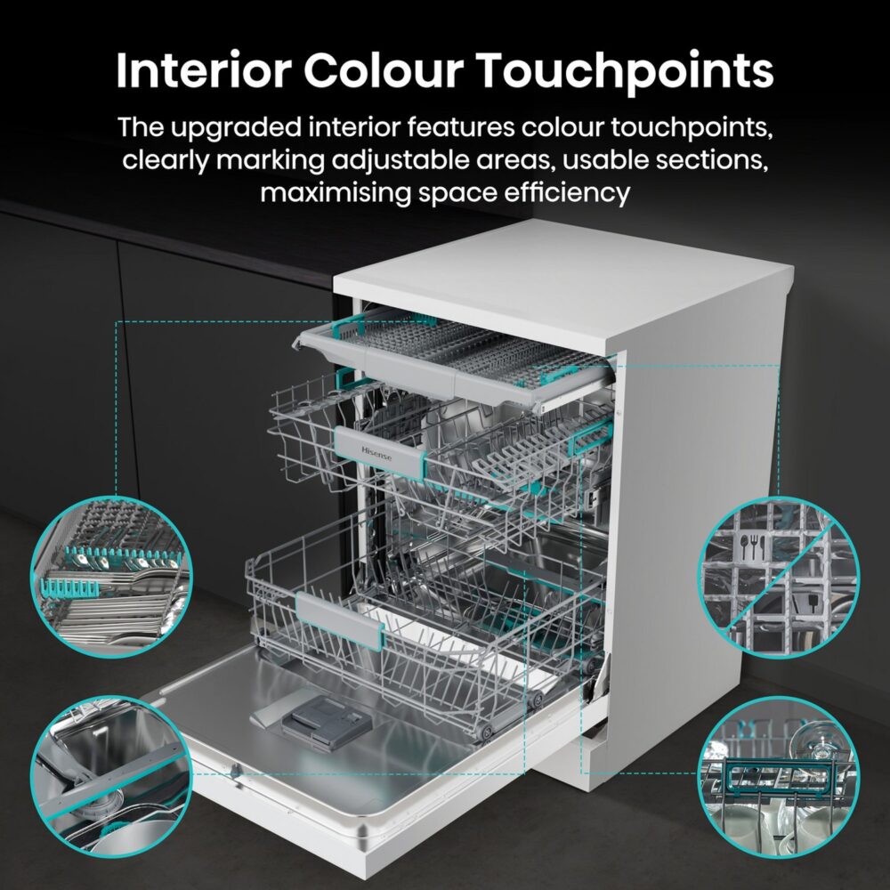 Hisense HS663A90WUK Full Size Dishwasher - White