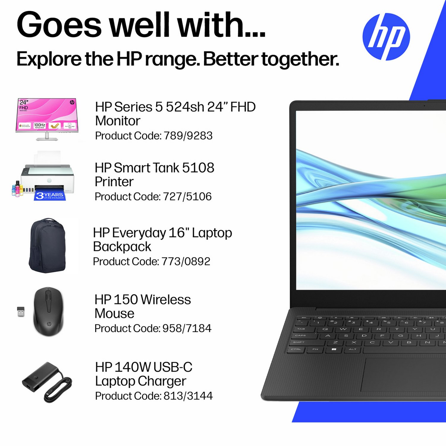 HP 15-fd1010nax 15in i5 16GB 512GB Laptop
