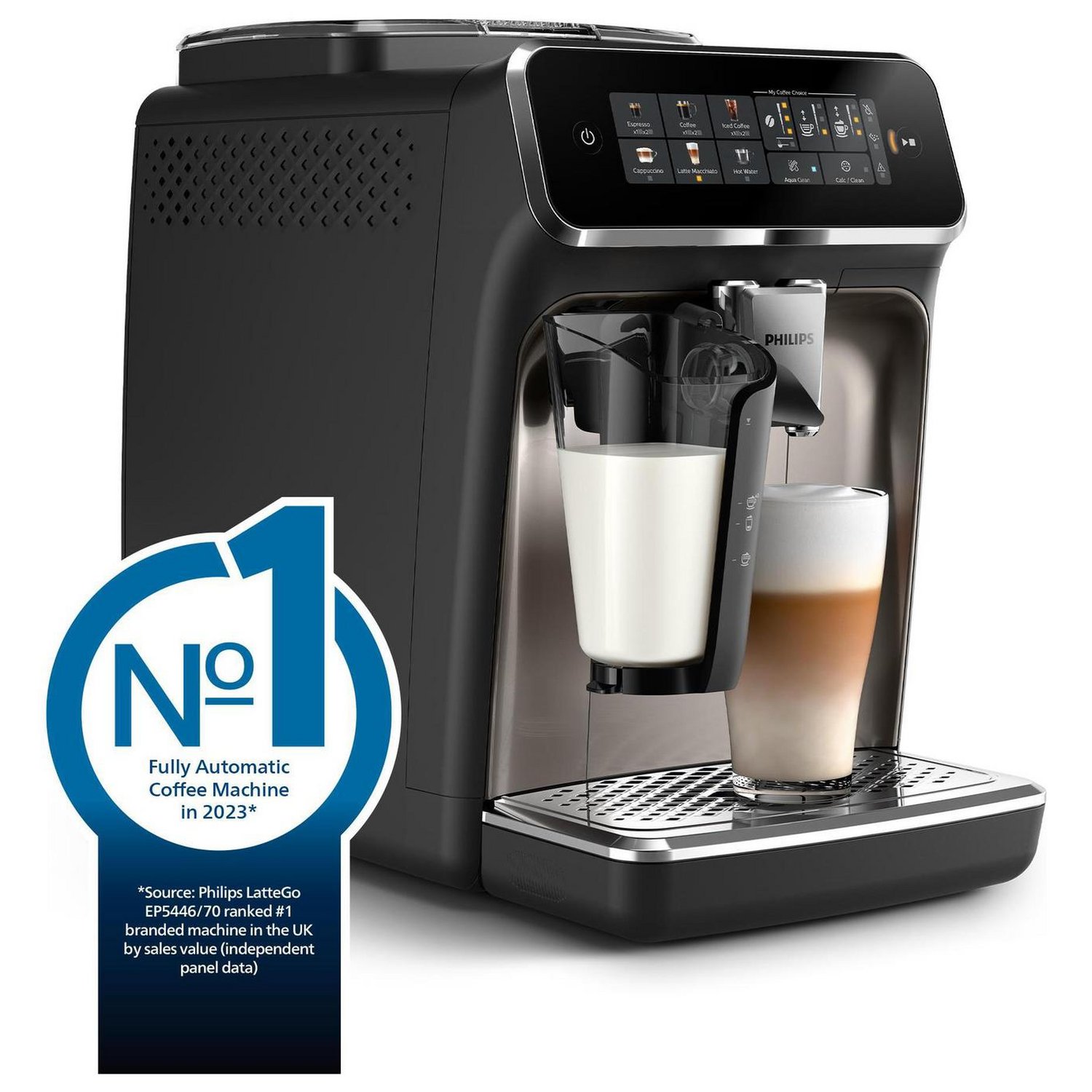 Philips 3300 Series LatteGo Bean to Cup Coffee Machine-Black