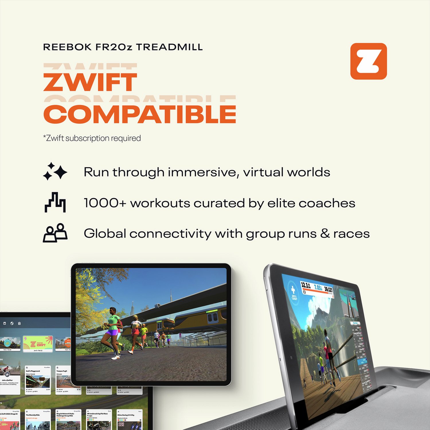 Reebok FR20z Bluetooth Treadmill with Incline