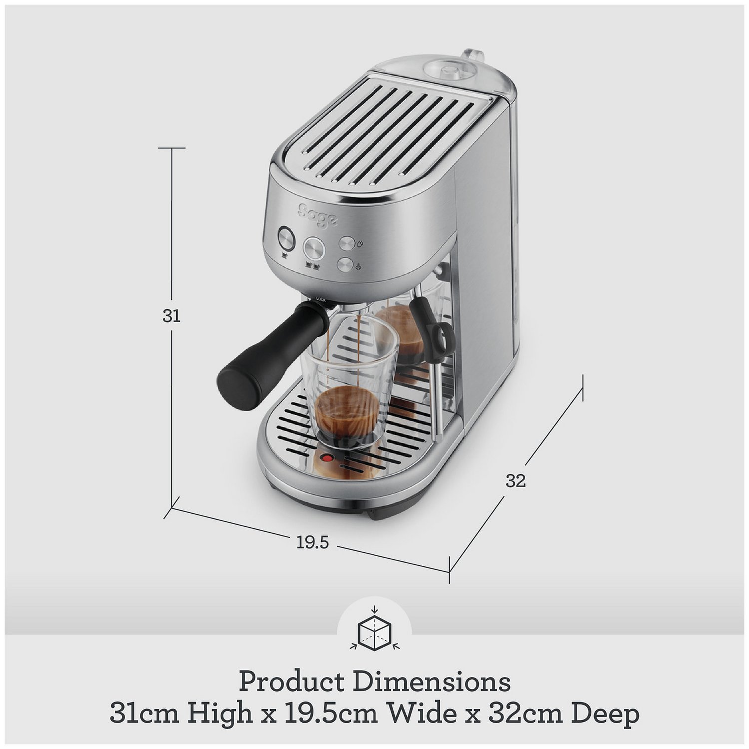 Sage SES450BSS4GUK1 Bambino Espresso Coffee Machine