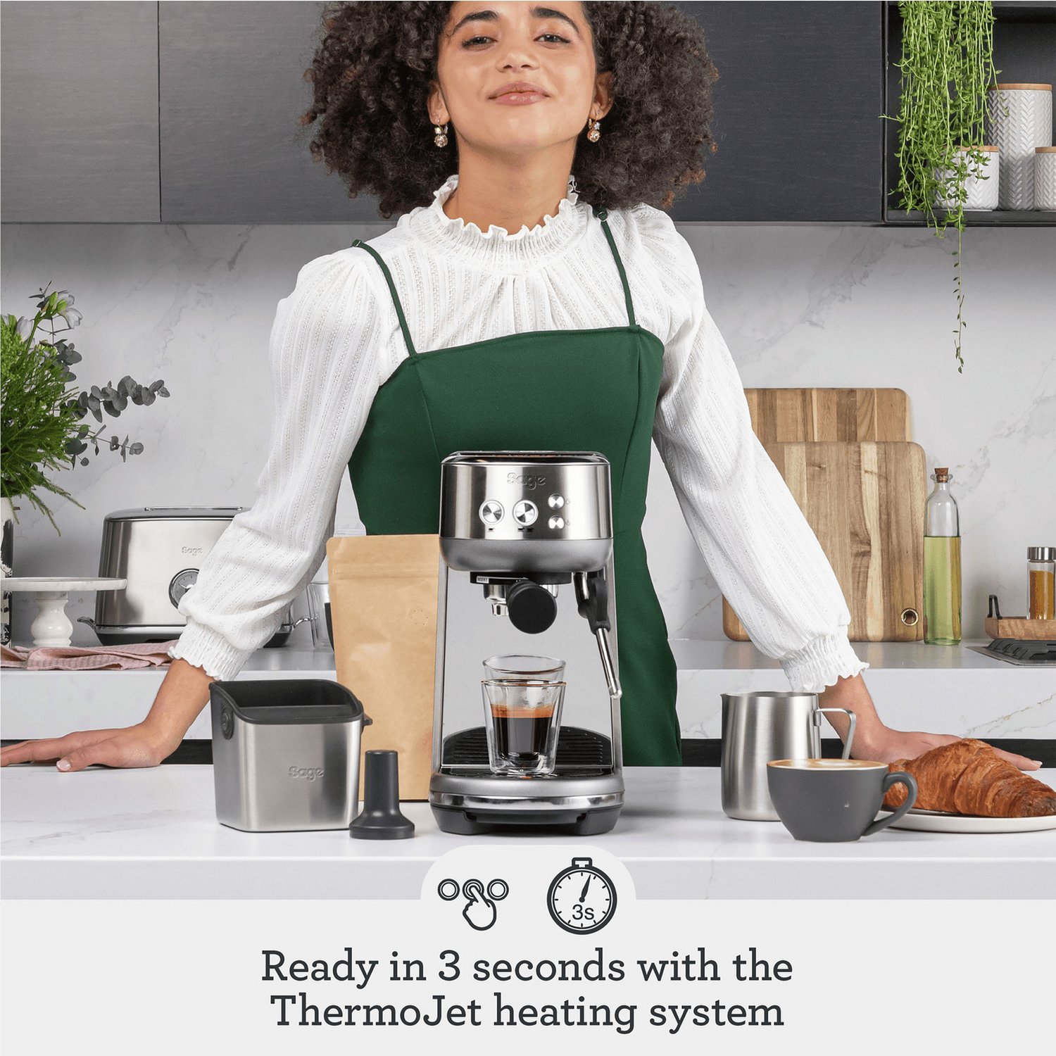 Sage SES450BSS4GUK1 Bambino Espresso Coffee Machine