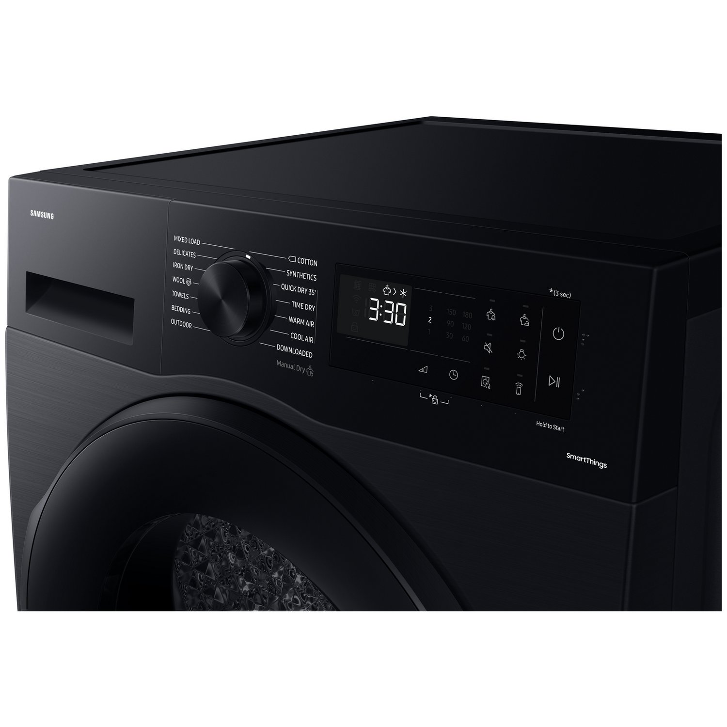 Samsung DV90CGC0A0ABEU 9KG Heat Pump Tumble Dryer - Black