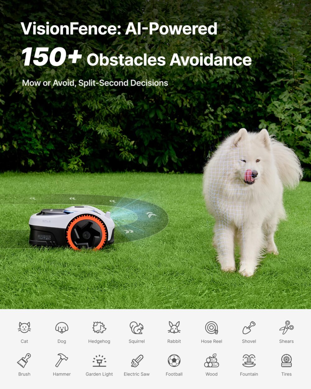 Segway Navimow i208 AWD Robotic Lawn Mower without Boundary, Rec. 800 m2