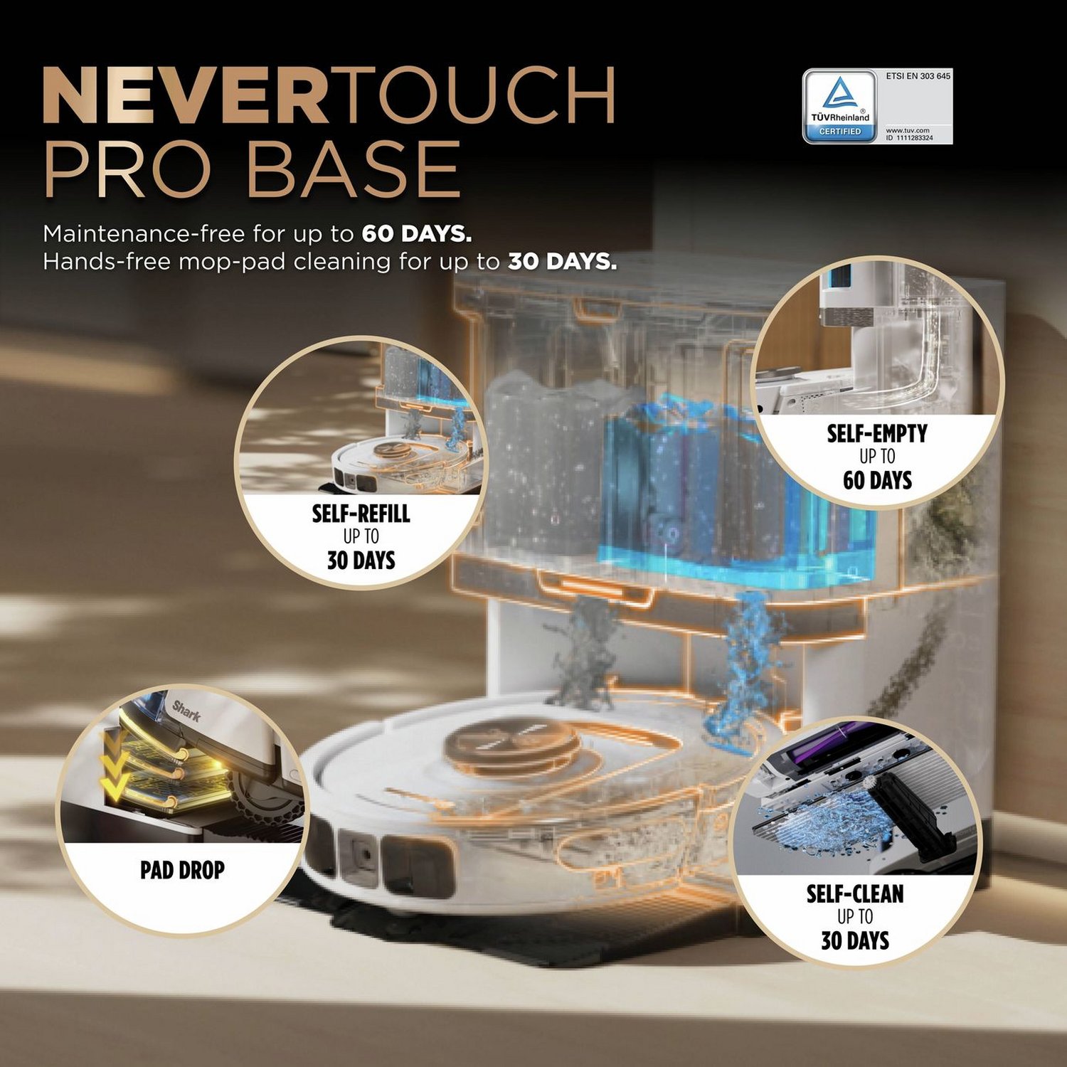Shark Powerdetect Never Touch Pro Robot Vacuum Cleaner