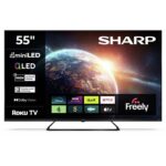 Sharp 55 Inch 55JH6425K Smart Roku 4K UHD HDR Mini LED Freely TV